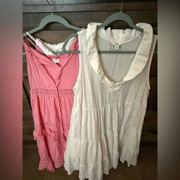 Pink and White Ruffle Dresses - Bundle! 3 Crown & Ivy Dresses - 2 White, 1 Pink - Picture 2 of 2